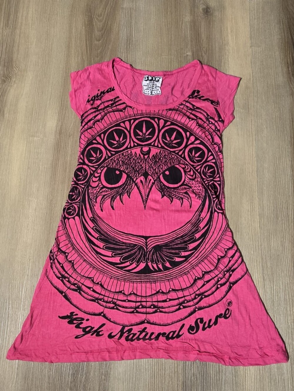 Sure Designs Pink Owl Mini Dress